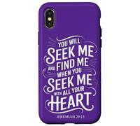 Tu me chercheras et tu me trouveras Jérémie 29:13 Mysticisme biblique Coque pour iPhone X/XS