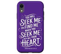 Tu me chercheras et tu me trouveras Jérémie 29:13 Mysticisme biblique Coque pour iPhone XR