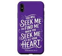 Tu me chercheras et tu me trouveras Jérémie 29:13 Mysticisme biblique Coque pour iPhone XS Max