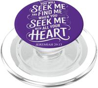 Tu me chercheras et tu me trouveras Jérémie 29:13 Mysticisme biblique PopSockets PopGrip pour MagSafe