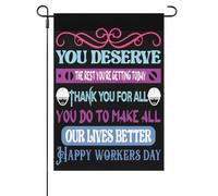 Tu Mérites Le Repos Que Tu T'Accordes Aujourd'Hui. Merci Pour Tout Ce Que Tu Fais. Drapeaux Avec Œillets Drapeaux De Jardin Double Face Drapeau De Jardin Pour Chambres Plage Événement 30X45cm