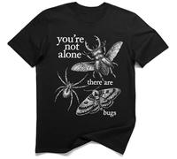 Tu N’ES Pas Seul Il Y A des Insectes Entomologie Science Graphique T-Shirt (2XL, Noir)