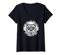 Tu ne joueras pas avec maman ours, ça va devenir moche T-Shirt avec Col en V