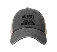 Tu ne Peux Pas me Faire Peur, J'Ai Deux Filles. Chapeau drôle pour Papa et Maman. Chapeau en Jean. Casquette en Maille.