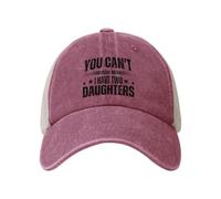 Tu ne Peux Pas me Faire Peur, J'Ai Deux Filles. Chapeau drôle pour Papa et Maman. Chapeau en Jean. Casquette en Maille.