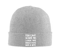 Tu Ne Peux Pas Me Faire Peur, J'Ai Deux Filles Et Une Femme. Unisex Bonnet De Trawler Souple Bonnets Tricoté Respirant Bonnet De Pêcheur pour Course À Pied Le Quotidien Cyclisme