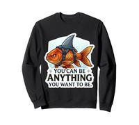 Tu Peux être Tout ce Que tu Veux, être drôle, Poisson Rouge, aileron de Requin Sweatshirt