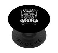 Tu Peux me trouver dans Le Garage, mécanicien, Grand-père, père, Homme PopSockets PopGrip Adhésif