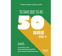 First – Tu sais que tu as 50 ans quand... – Lire le journal sans lunettes à bout de bras