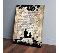 Tu seras toujours dans mon cœur, papa, papillon, impressions sur toile vintage, art mural