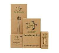 Tu-Untangle Kit Bucco-Dentaire, 500 Cure-Dents,5 Brosses Bambou, 150m Floss