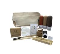 Tu-Untangle Kit Toilette Zéro Déchet - Set Voyage Écologique Brun Terre