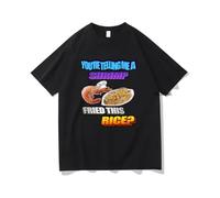 Tu Veux dire Que C'est Une crevette Qui a Fait Frire ce Riz ? T-Shirt drôle avec Phrase Humoristique Meme T-Shirts Graphiques Femmes Hommes