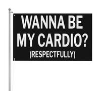 « Tu veux être mon cardio ? » (Respectueusement) Drapeau de jardin 90 x 150 cm, double face