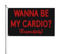 « Tu veux être mon cardio ? » (Respectueusement) Drapeau de jardin 90 x 150 cm, double face