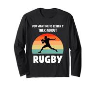 Tu Veux Que j'écoute Parler de Rugby Funny Retro Vintage Manche Longue