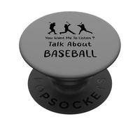 Tu Veux Que j'écoute Parler d'humour du Baseball ? PopSockets PopGrip Adhésif