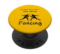 Tu Veux Que j'écoute Talk About Fencing Funny PopSockets PopGrip Adhésif