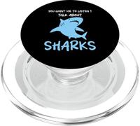 Tu Veux Que j'écoute Talk About Sharks Funny Shark PopSockets PopGrip pour MagSafe