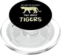 Tu Veux Que j'écoute Talk About Tigers Funny Tiger Lover PopSockets PopGrip pour MagSafe
