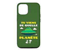 Tu Viens de Quelle Planète Espace Alien Soucoupe Volante Coque pour iPhone 12/12 Pro