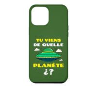 Tu Viens de Quelle Planète Espace Alien Soucoupe Volante Coque pour iPhone 12 Pro Max