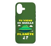 Tu Viens de Quelle Planète Espace Alien Soucoupe Volante Coque pour iPhone 17