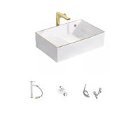 Tu Ye Vasque à Poser, Évier de Cuisine léger de Luxe au-Dessus du comptoir, lavabo en céramique à vidage latéral, Petit lavabo d'appartement de Phnom Penh, évier de Ferme