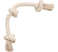 TUAHOO Jouet à tirer en corde robuste à 3 nœuds pour chiens, taille L, 61 | 3 cm d'épaisseur, coton naturel non toxique et de qualité supérieure, presque indestructible pour chien, tirer