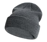 TUANMOZI Bonnet en tricot pour garçons et filles - Confortable - Classique - Automne - Hiver - Chaud - Tricot - Pour enfants de 2 à 10 ans, gris foncé, 2-10 Jahre