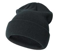 TUANMOZI Bonnet en tricot pour garçons et filles - Confortable - Classique - Automne - Hiver - Chaud - Tricot - Pour enfants de 2 à 10 ans, Noir , 2-10 Jahre