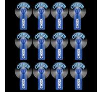 Tuanse Cheer Team Lot de 12 mini ventilateurs portatifs à LED avec cordon Fonctionnement à piles pour équipe de sport, compétition, jeu de sport en plein air, fête non incluse