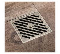 TUANZUN Bonde Douche,Siphon de Sol Salle de Bain Plancher Drain Square 10cm Antique Bronze Douche Vidange Brossé 4 Pouces Gravité Gravity Balcon Salle de Bain Drains de Drainage(1)