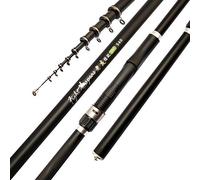 TUANZUN Canne à Pêche Portable Rock - 2.4m 3.6m 4.5m 5.4m 6.3.0M 7.2m - Télescopique en Fibre de Carbone Ultra-léger Pour Carpe et Mer (6.3 m)