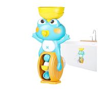 Tub Toys, Bathtub Toy, Waterfall Toy,4.13x3.35x7.48 inches, Suction Cup Frog Shape Design with Interactive Water Flow, Fun Educational Game for Age 3+ Boys, Play Home Pool Travel Hotel Outdoor Use