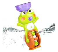 Tub Toys, Waterfall Bathtub Toy, ABS Suction Cup Frog Shape Water Educational Game for Age 3+ Boys, Sensory Play for Home, Pool, Travel, Hotel, and Outdoor, 4.13x3.35x7.48 inches