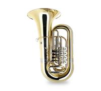 Tuba Basse Professionnel 4 Pistons 4/4 Etui Bouquin Coulisses en Nickel