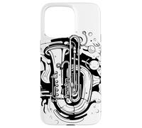 Tuba Comic Look Brass Player Leçons de musique Coque pour iPhone 15 Pro Max