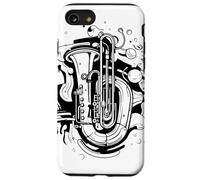 Tuba Comic Look Brass Player Leçons de musique Coque pour iPhone SE (2020) / 7 / 8