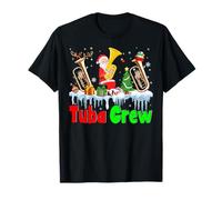 Tuba Crew Santa jouant des instruments de musique tuba T-Shirt