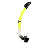 Tuba de Natation à buse en Silicone avec Boucle de Tube Automatique rotative Tuba à Sec Complet Soupape d'échappement à Double Trou Tuba de Natation Professionnel pour débutants Accessoires(Jaune)