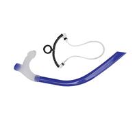 Tuba de Natation, Tube respiratoire pour la nage en Longueur avec Support de tête réglable, Conception hydrodynamique réduisant la traînée, Embout en Silicone Souple pour Adultes (Bleu Royal)