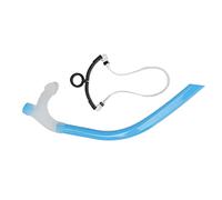 Tuba de Natation, Tube respiratoire pour la nage en Longueur avec Support de tête réglable, Conception hydrodynamique réduisant la traînée, Embout en Silicone Souple pour Adultes (Bleu Ciel)