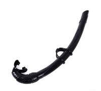 Tuba de plongée avec tuba en PVC de 39 cm avec embouchure confortable, respiration sans effort, joint étanche pour la natation et les activités sous-marines (noir)