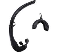 Tuba de plongée libre Silicone Roll -up pliable Tube respiratoire humide pour l'entraînement à la natation Plongée libre noir
