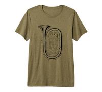 Tuba Dessin Instrument de cuivre Orchestre d'harmonie T-Shirt Haut de Gamme