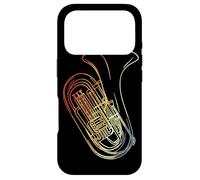 Tuba Esquisse de Style rétro Joueur de cuivres Coque pour iPhone 17 Pro
