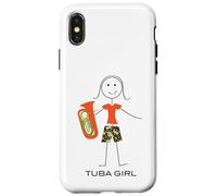 Tuba Fille joueuse de Tuba drôle Coque pour iPhone X/XS