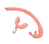 Tuba humide avec corps entièrement en silicone, tension de la sangle entraînée par boucle et tube de diamètre intérieur constant pour soutenir les motifs de respiration rythmique (rose)