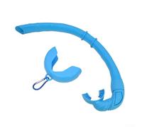 Tuba humide avec corps entièrement en silicone, tension de sangle entraînée par boucle et tube de diamètre intérieur constant pour soutenir les motifs de respiration rythmique (bleu)